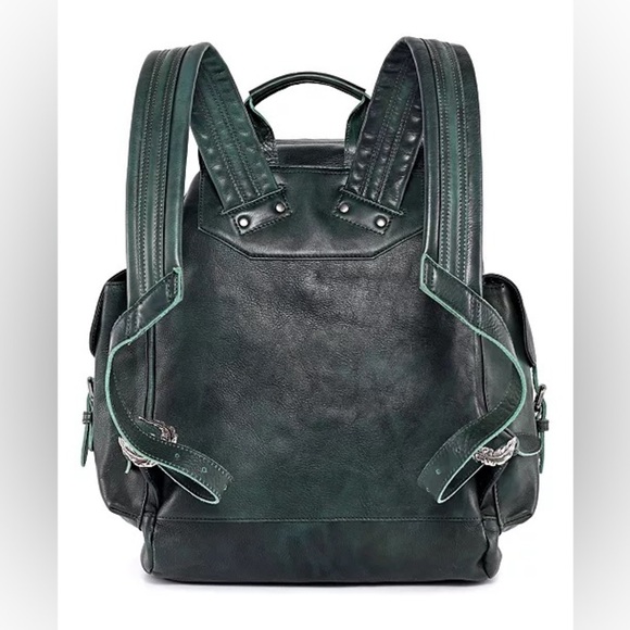 Free People x Old Trend Bryan Backpack Green NWT - Picture 5 of 17